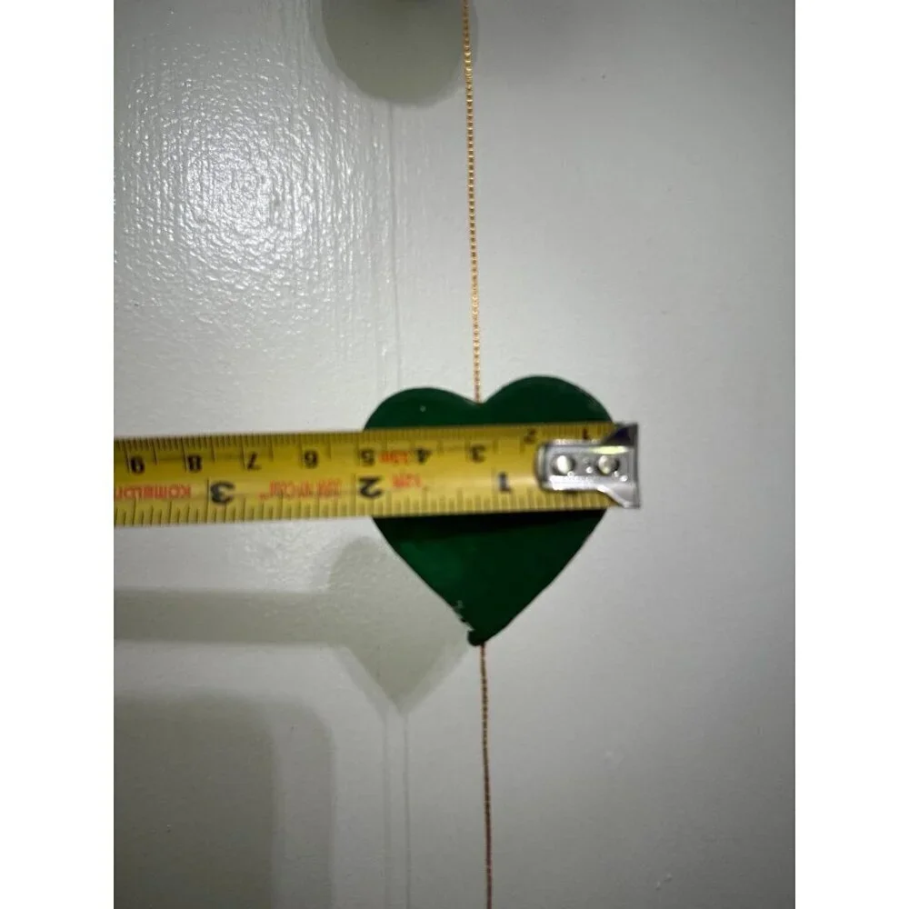 Colorful, wooden garland, heart strand